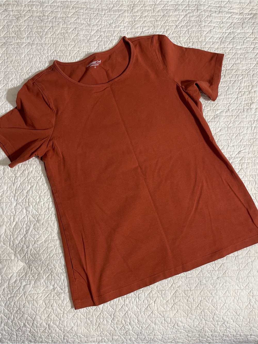 Coldwater Creek Short Sleeve Crewneck Top - Rust